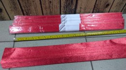 Bibuła 5szt. metalizowana CZERWONA 50x100cm | KRM-162 ALIGA