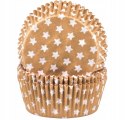 Foremki papierowe 60szt. do muffinek 50x25mm ZŁOTE W GWIAZDKI | 23-33 TAMIPOL Foremki papierowe 60szt. do muffinek 50x25mm ZŁOTE W GWIAZDKI | 23-33 TAMIPOL