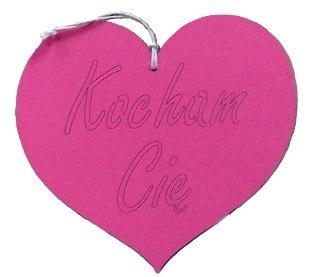 Serce czerwone 2szt KOCHAM CIĘ 15cm MĄKA Serce czerwone 2szt KOCHAM CIĘ 15cm MĄKA