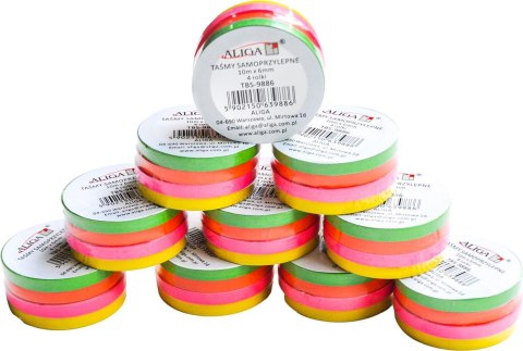 Taśma 10opak. x 4szt. samoprzylepna 10m x 6mm | TBS-9886 ALIGA Taśma 10opak. x 4szt. samoprzylepna 10m x 6mm | TBS-9886 ALIGA