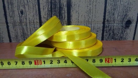 Wstążka satynowa 4szt. 12mmx32m ŻÓŁTA | AX12-23 ALIGA Wstążka satynowa 4szt. 12mmx32m ŻÓŁTA | AX12-23 ALIGA