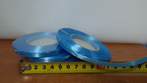 Wstążka satynowa 6mmx32m NIEBIESKA 4szt. | AX06-16 ALIGA Wstążka satynowa 6mmx32m NIEBIESKA 4szt. | AX06-16 ALIGA