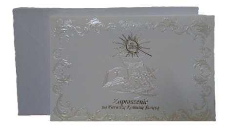 Zaproszenia 10szt KOMUNIA ŚWIĘTA 3509 GAJO-torebki ,serwetki Zaproszenia 10szt KOMUNIA ŚWIĘTA 3509 GAJO-torebki ,serwetki