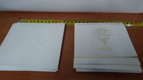 Zaproszenia 10szt KOMUNIA ŚWIĘTA 8107 GAJO-torebki ,serwetki Zaproszenia 10szt KOMUNIA ŚWIĘTA 8107 GAJO-torebki ,serwetki