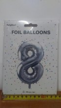 Balon cyfra 86cm ''8'' SREBRNY | FB1M-8-018 Partydeco - art.na imprezy Balon cyfra 86cm ''8'' SREBRNY | FB1M-8-018 Partydeco - art.na imprezy