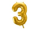 Balon foliowy ,,3'' ZŁOTO 86cm | FB1M-3-019 Partydeco - art.na imprezy Balon foliowy ,,3'' ZŁOTO 86cm | FB1M-3-019 Partydeco - art.na imprezy