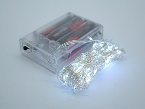 Lampki na druciku 10m 100led białe światło ADAR Lampki na druciku 10m 100led białe światło ADAR