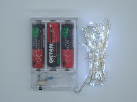 Lampki na druciku 10m 100led białe światło ADAR Lampki na druciku 10m 100led białe światło ADAR