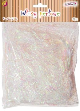 Włosy anielskie w kolorze perłowym lameta 30g | WLO-2238 ALIGA