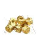 Zawieszki do bombek 16mm złote 12szt. | ZW-5894 ALIGA Zawieszki do bombek 16mm złote 12szt. | ZW-5894 ALIGA