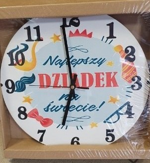 Zegar ścienny 30 cm Najlepszy Dziadek na Świecie RUMIN-obrazy Zegar ścienny 30 cm Najlepszy Dziadek na Świecie RUMIN-obrazy