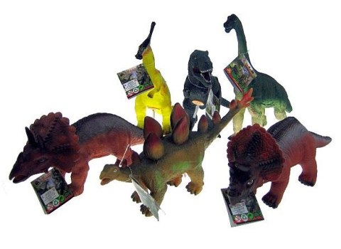 Dinozaur z dźwiękiem 37cm 6-rodzajów HIPO - zabawki Dinozaur z dźwiękiem 37cm 6-rodzajów HIPO - zabawki