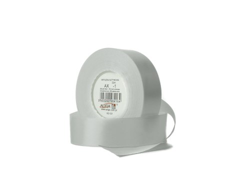Wstążka satynowa 25mmx32m BIAŁA 4szt. | AX25-01 ALIGA