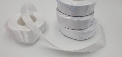 Wstążka satynowa 25mmx32m BIAŁA 4szt. | AX25-01 ALIGA Wstążka satynowa 25mmx32m BIAŁA 4szt. | AX25-01 ALIGA