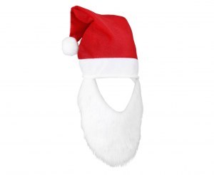 Czapka Mikołaja z brodą 29x36cm NW-CMBR GODAN Czapka Mikołaja z brodą 29x36cm NW-CMBR GODAN