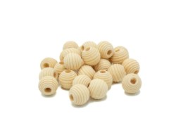 Koraliki drewniane naturalne z tłoczeniami 14mm 50szt. | PJ-0805 ALIGA