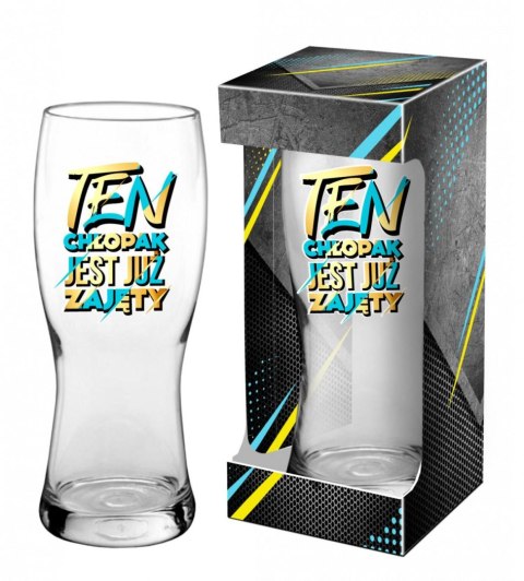 Szklanka do piwa Koblenz 500ml TEN CHŁOPAK JEST JUŻ ZAJĘTY BGtech - śmieszne kubki Szklanka do piwa Koblenz 500ml TEN CHŁOPAK JEST JUŻ ZAJĘTY BGtech - śmieszne kubki