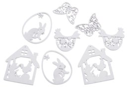 Ażurowe wykrawanki wielkanocne 4cm - 6cm 8szt. | G2467 CANEA