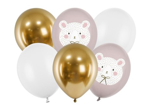 Balony 30 cm, Miś polarny, mix 6 szt. SB14P-315-000-6 Partydeco - art.na imprezy Balony 30 cm, Miś polarny, mix 6 szt. SB14P-315-000-6 Partydeco - art.na imprezy