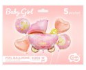 Balony foliowe róż - zestaw wózek 5 szt. | BZ-HWZR GODAN Balony foliowe róż - zestaw wózek 5 szt. | BZ-HWZR GODAN
