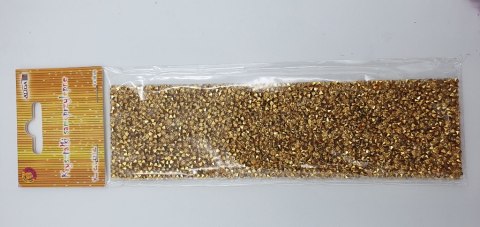 Dżety kryształki złote samoprzylepne arkusz 5x18cm | JET-4522 ALIGA Dżety kryształki złote samoprzylepne arkusz 5x18cm | JET-4522 ALIGA