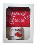 Komplet z czerwonym ręcznikiem Kochanej Kobiecie ETK Komplet z czerwonym ręcznikiem Kochanej Kobiecie ETK