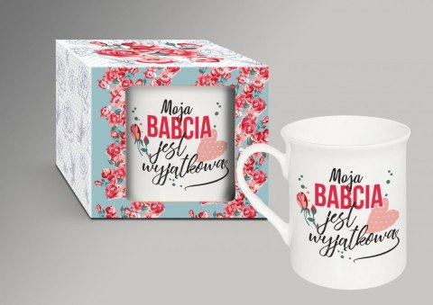 Kubek NBC z rantem 290ml - Moja Babcia jest wyjątkowa BGtech - śmieszne kubki Kubek NBC z rantem 290ml - Moja Babcia jest wyjątkowa BGtech - śmieszne kubki