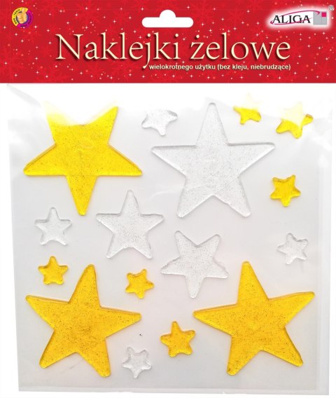Naklejki żelowe gwiazdki 19cm x 19cm | ZNK-5888 ALIGA Naklejki żelowe gwiazdki 19cm x 19cm | ZNK-5888 ALIGA