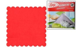 Serwetki papierowe ząbkowane 15 x 15 cm czerwone 200 szt SG-0005 GAJO-torebki ,serwetki
