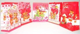 Torba papierowa 12 x 15 cm misie serce 12szt. 1667 GAJO-torebki ,serwetki