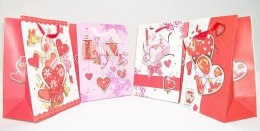 Torba papierowa 18 x 23 cm serca 12 szt. 9053 GAJO-torebki ,serwetki