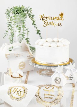 Pudełka na prezenty dla gości Komunia Święta Gołąbek 6 szt 127513 Party PAL - STOJAKI , BALONY,