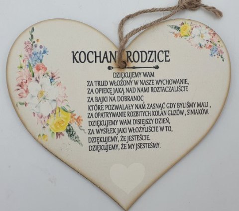 Serce wiszące KOCHANI RODZICE RUMIN-obrazy