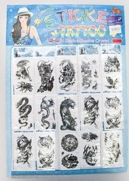 Tatuaże na blistrze 12szt. 0661 GAJO-torebki ,serwetki