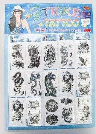 Tatuaże na blistrze 12szt. 0661 GAJO-torebki ,serwetki Tatuaże na blistrze 12szt. 0661 GAJO-torebki ,serwetki