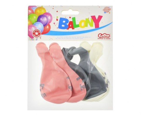 Balony Premium Witaj w domu różowe 12" 6szt. GODAN Balony Premium Witaj w domu różowe 12" 6szt. GODAN