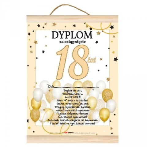 Dyplom dla niej za osiągnięcie 18 lat DIL Dyplom dla niej za osiągnięcie 18 lat DIL