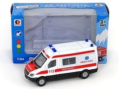 Samochód metalowy policja/ambulans 1:64 ADAR Samochód metalowy policja/ambulans 1:64 ADAR