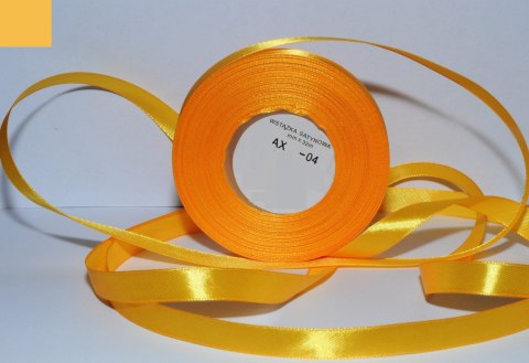 Wstążka satynowa 6mmx32m ciemno żółta 4szt. | AX06-04 ALIGA Wstążka satynowa 6mmx32m ciemno żółta 4szt. | AX06-04 ALIGA