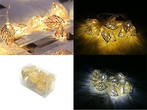 Lampki listki metal LED św. ciepłe zimne ONE DOLLAR Lampki listki metal LED św. ciepłe zimne ONE DOLLAR