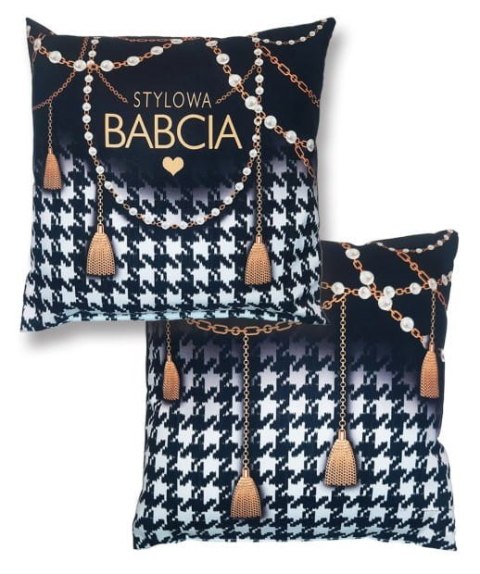 Poduszka 35x35 Stylowa Babcia perły | S182 AARON-humor Poduszka 35x35 Stylowa Babcia perły | S182 AARON-humor