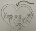 Serce 15cm wiszące ażur BABCIA MĄKA Serce 15cm wiszące ażur BABCIA MĄKA