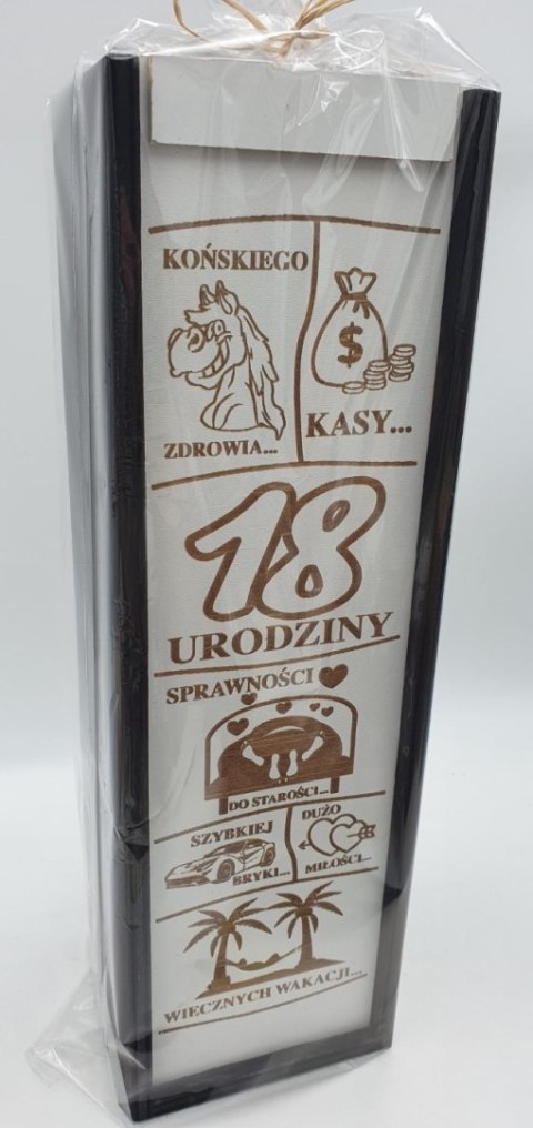 Skrzynka drewniana na alkohol 18 URODZINY REPETA-18NASTKI Skrzynka drewniana na alkohol 18 URODZINY REPETA-18NASTKI