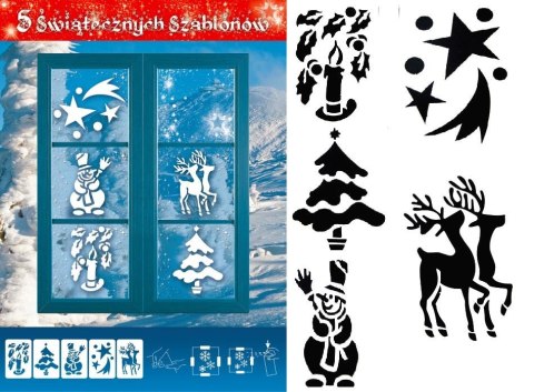 Szablony świąteczne do dekoracji okien | SZ-01 ALIGA Szablony świąteczne do dekoracji okien | SZ-01 ALIGA
