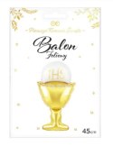 Balon foliowy Kielich z hostią złoto-biały 45cm Party PAL - STOJAKI , BALONY, Balon foliowy Kielich z hostią złoto-biały 45cm Party PAL - STOJAKI , BALONY,