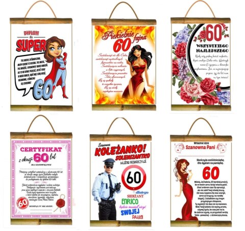 Dyplom URODZINY ''60'' dla Pani AARON-humor Dyplom URODZINY ''60'' dla Pani AARON-humor
