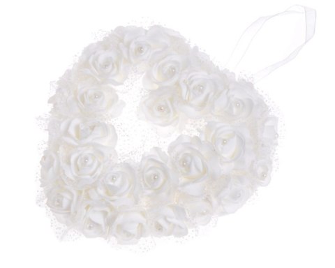 Serce białe z róż 20cm 162CAN1348-20S_01 CANEA
