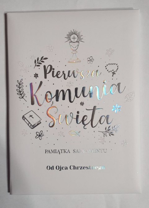 Album A5 Pamiątka Komunii od Ojca Chrzestnego NR017 TANGRAM-PLUS Album A5 Pamiątka Komunii od Ojca Chrzestnego NR017 TANGRAM-PLUS