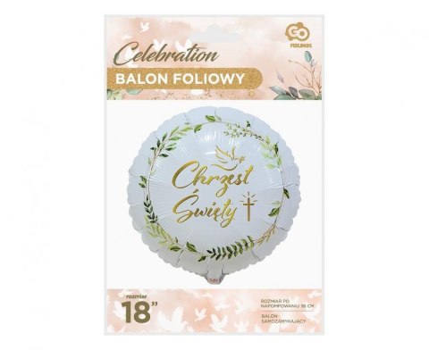 Balon foliowy Chrzest Święty gołąbek i krzyż 18" | FG-OCGK GODAN Balon foliowy Chrzest Święty gołąbek i krzyż 18" | FG-OCGK GODAN