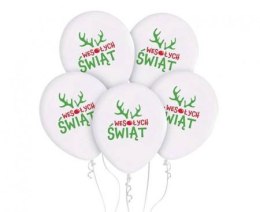 Balony 5szt WESOŁYCH ŚWIĄT Z ROGAMI GZ-WSW5 GODAN